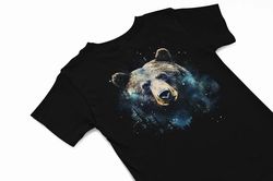 bear t-shirt, grizzly bear t shirt, brown bear tee shirt, camper tee's, camping dad gift, novelty woodlands animal, camp