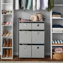 mainstays 4-shelf organizer storage shelves, grey