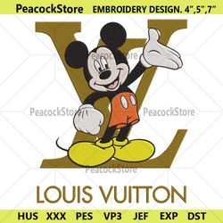 mickey delighted louis vuitton logo embroidery design download file