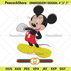 mickey mouse blink gucci embroidery design file