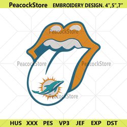 rolling stone logo miami dolphins embroidery design download file