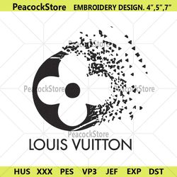 louis vuitton faded flower embroidery instant download
