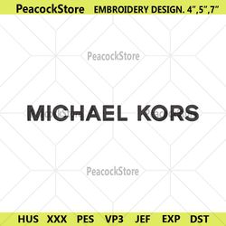 michael kors wordamrk brand logo embroidery instant download