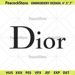 dior wordmark logo embroidery instant download