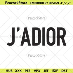 j'adior logo embroidery instant download