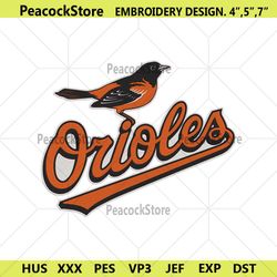 baltimore oriles bird symbol logo transparent machine embroidery digitizing