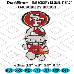 hello kitty san francisco 49ers embroidery