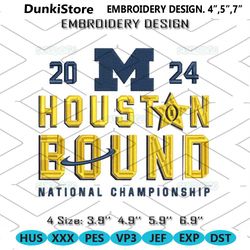 houston bound national championship 2024 embroidery