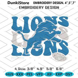 detroit lions football embroidery