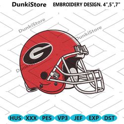 georgia bulldogs football helmet logo machine embroidery