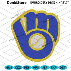 milwaukee brewers logo mlb embroidery design