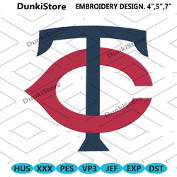 minnesota twins logo mlb embroidery design