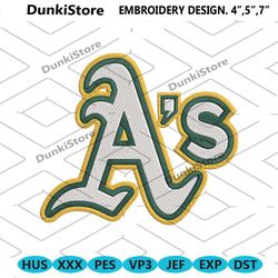 oakland athletics logo mlb embroidery design