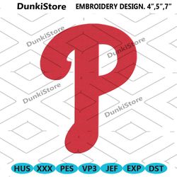 philadelphia phillies logo mlb embroidery design