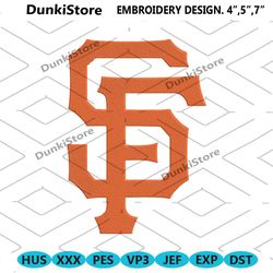 san francisco giants logo mlb embroidery design