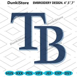 tampa bay rays logo mlb embroidery design