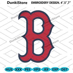 boston red sox logo mlb embroidery design