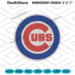 chicago cubs logo mlb embroidery design