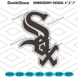 chicago white sox logo mlb embroidery design