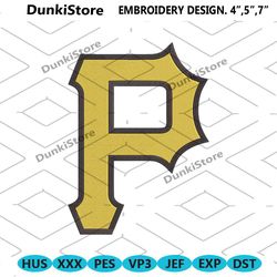 pittsburgh pirates logo mlb embroidery design