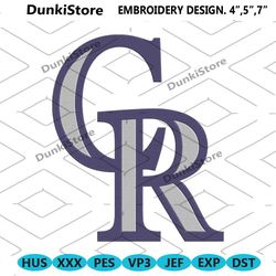 colorado rockies logo mlb embroidery design