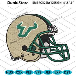 south florida bulls helmet machine embroidery file