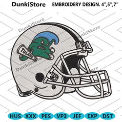 tulane green wave helmet embroidery design download file.