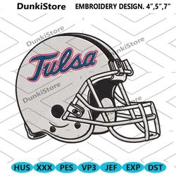 tulsa golden hurricane helmet machine embroidery design.