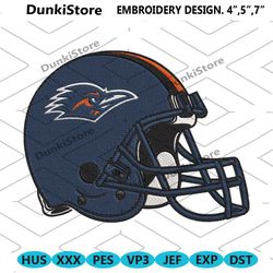 utsa roadrunners helmet machine embroidery digitizing