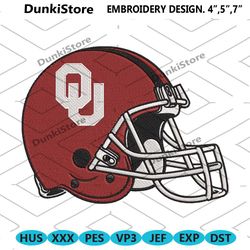 oklahoma sooners helmet machine embroidery design.