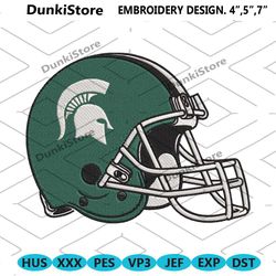 michigan state spartans helmet embroidery digitizing instant download.