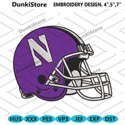 northwestern wildcats helmet embroidery instant download.