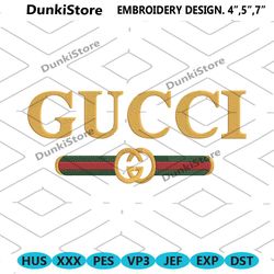 gucci yellow brand logo embroidery design download