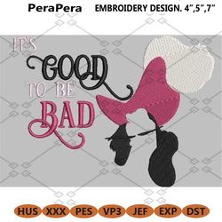 captain hook inspired machine embroidery design 2 sizes it's good to be bad