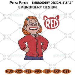 turning red embroidery design file 1