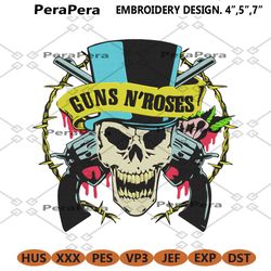guns n' roses logo rock band embroidery design download file