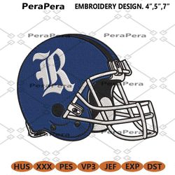 rice owls helmet embroidery digitizing instant download.
