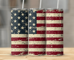 vintage american flag tumbler cup, rustic usa flag insulated travel mug, patriotic drinkware gift