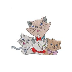 aristocats kitten family embroidery png