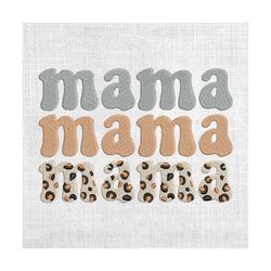 mama cheetah leopard plaid mother day embroidery