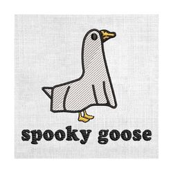 spooky goose halloween ghost duck embroidery