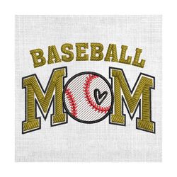 baseball mom sport mother day embroidery