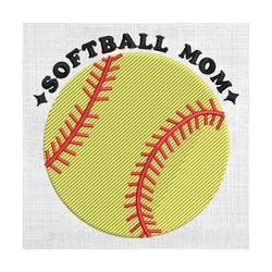 softball mom sport baseball embroidery design