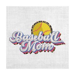 baseball mom sport logo mother day embroidery