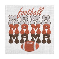 football mama sport rugby ball embroidery