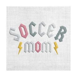 soccer mom thunder bolt sport embroidery