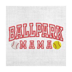 ball park mama sport baseball embroidery