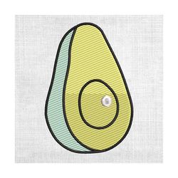 avocado patch fruit design embroidery