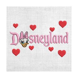 disneyland daisy duck face love valentine embroidery