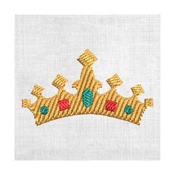 the lion king crown design embroidery